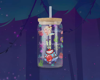 Sponge & Friends Glass Can