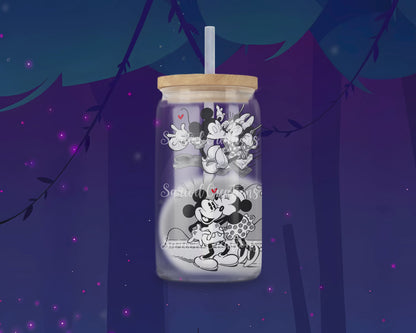 Mouse Love Glass Can