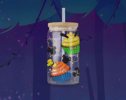 Mouse & Friends Cupcakes Glass Can