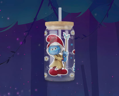 Smurfs Glass Can
