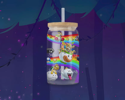 Mario Cars & Friends Glass Can