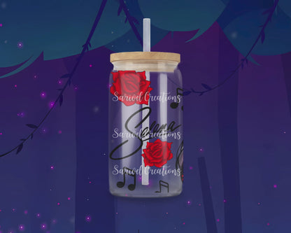 Como La Flor Glass Can