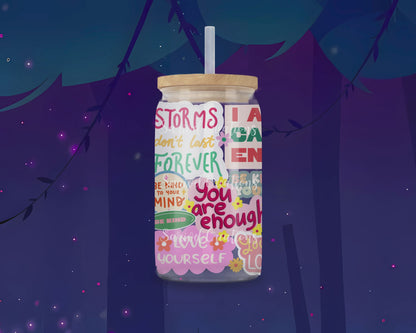 Self-Love Quotes Glass Can