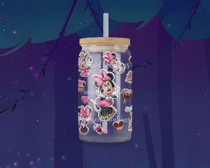 Lady Mouse Glass Can
