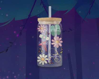 RN Scrubs Glass Can